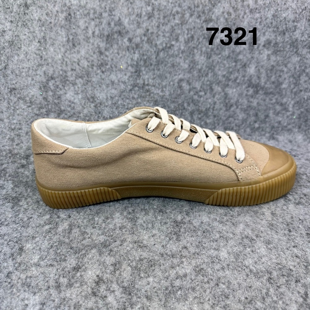 Madewell Sidewalk Sneakers Mens 8.5 Womens 10 Khaki Canvas Cap Toe Lace Up